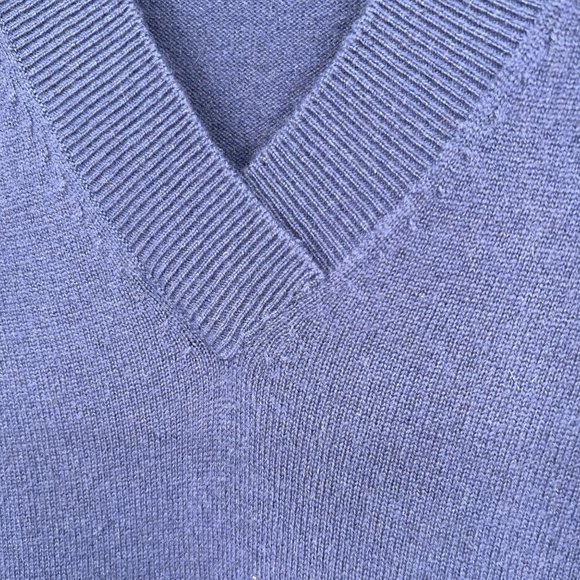 Vince Women's 100% Cashmere V-Neck Ombre Sweater Blue XS - Picture 4 of 11